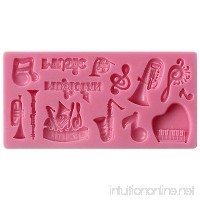 Funshowcase Musical Instruments Clef Notes Silicone Candy Mold for Cake Decoration  Clay  Crafting - B00KVE0UDW